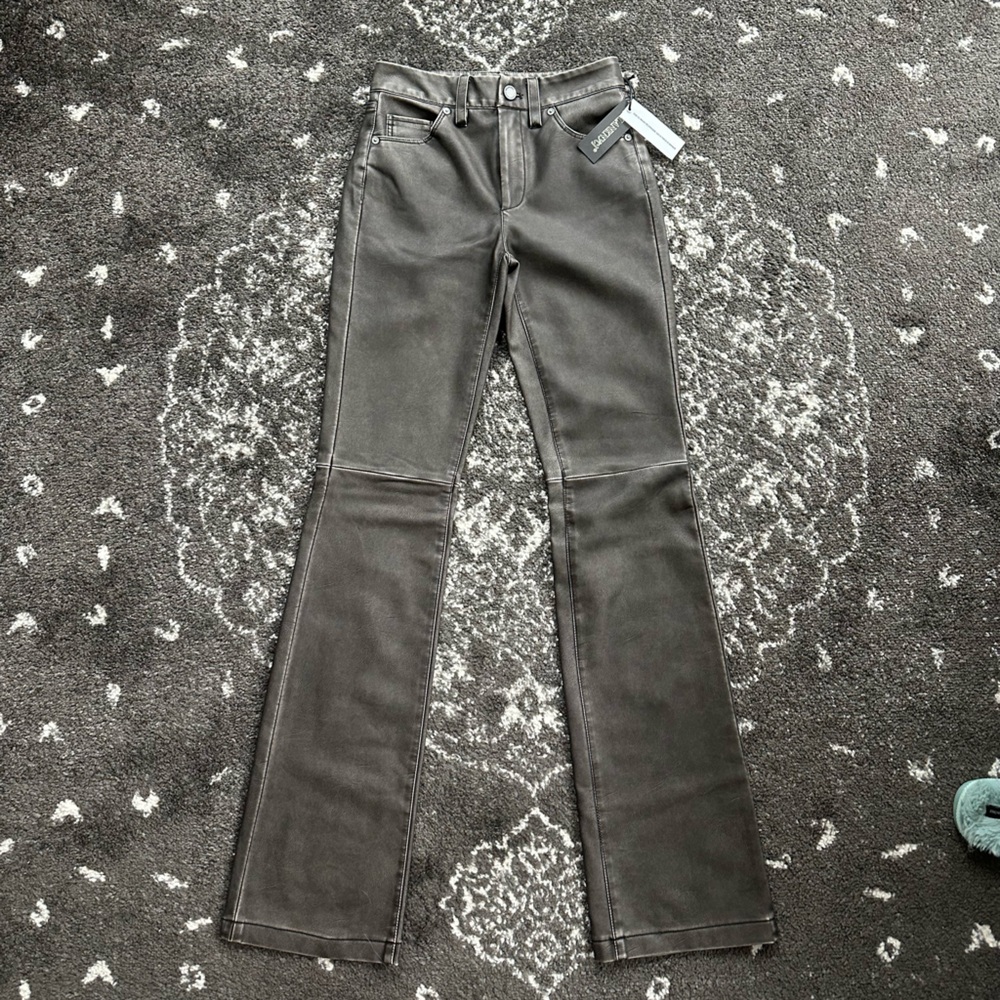 Blank NYC Charcoal Leather Pants